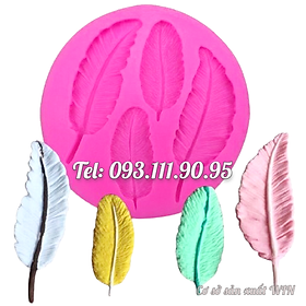 Mua Khuôn rau câu silicon 4 chiếc lông vũ – Mã số 1696