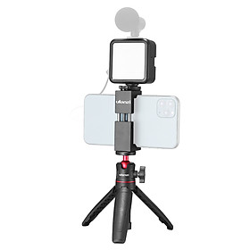 Ulanzi Phone Video Vlog Kit with Selfie Stick Tripod LED Fill Light Phone Clamp Holder Universal 1/4 Cold Shoe Mounting