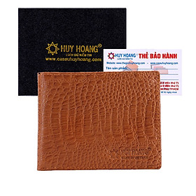 HJ2110 - Bóp nam Huy Hoàng vân cá sấu gai nhỏ màu da 