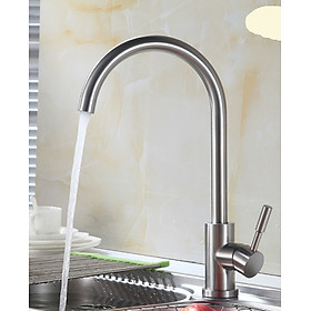 Mua Vòi chậu rửa bát 1 lỗ  nóng lạnh  cần cứng. Vật liệu hợp kim đồng  inox mạ chrome bóng. Dễ dàng vệ sinh. Thích hợp với không gian bếp. VCĐCA025