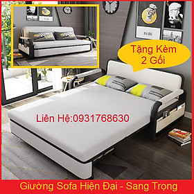 Mua Giường Đa Năng Nệm Bọt Biển Tự Nhiên 1m90 x 1m60  Khung Thép Cường Lực  Giường Gấp Gọn Thành Ghế Sofa  Giường Sofa Gấp Gọn