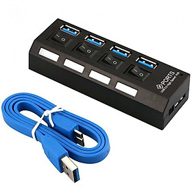 Bộ Chia USB 3.0 4 Cổng Có Công Tắc Đóng Mở