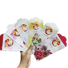 Set 10 phong bao lì xì Tết Cổ Truyền Việt Nam mẫu Hoa Sen