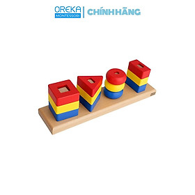 Đồ chơi trẻ em Oreka Montessori Khay phân loại các bảng hình học kiểu 2 - 0190810