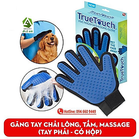 Găng tay chải lông chó mèo - Găng tay tắm cho thú cưng - Dụng cụ thú y Lê Anh