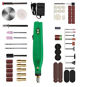 Mua máy khoan cắt  điêu khắc mài gỗ nhựa mini hay máy mài khắc mini V201 -105 tặng kèm bộ phụ kiện mài khắc đánh bóng như hình