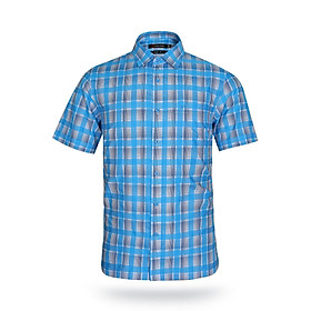 Áo sơ mi nam KHATOCO ngắn tay kẻ caro A1MN438T2-CNCR166-2410-N