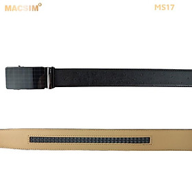 Thắt lưng nam da thật cao cấp nhãn hiệu Macsim MS17