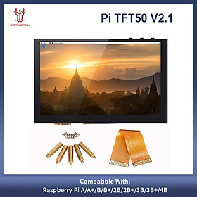 BIGTREETECH PITFT50 V2.1 Màn hình cảm ứng Màn hình LCD Octoprint điện dung 5 inch cho Raspberry Pi 4/3 3B /2B Bộ phận máy in 3D TFT50