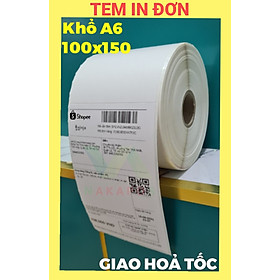 Mua 5 cuộn Decal 100 x 150mm - 1 Con Tem in vận đơn (Dài 50m)