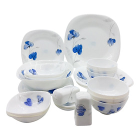 Bộ 20 món đồ dùng bàn ăn thủy tinh ngọc Vitriares
