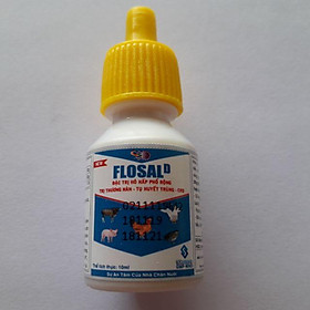 1 chai Flosal D 10ml. Hô hấp, tiêu hóa gà đá, vẹt,.