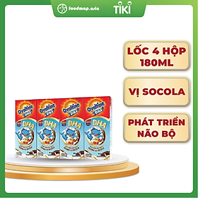 Sữa Ovaltine DHA Socola - Hộp 180ml- Lốc 4 hộp