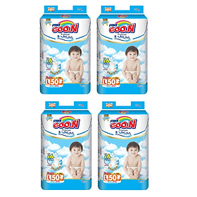 4 Gói Tã Dán Goo.n Premium Gói Cực Đại L50 (50 Miếng)