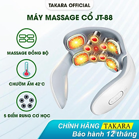 Máy Massage Cổ Vai Gáy, Mát Xa Xung Điện Cùng 5 Đầu Rung Takara Trị Liệu Nhức Mỏi JT88 BH 12 Tháng