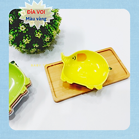 Đĩa gốm sứ cho bé ăn dặm hình Voi 70ml
