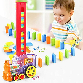 Tàu Domino Thả Khối Tự Động- Đồ Chơi Xe Lửa Cho Bé Thoả Sức Sáng Tạo