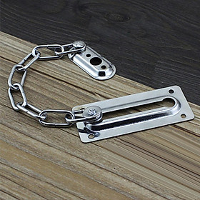 2x Stainless Steel Door Chain Guard Lock Slide Bolt for Home Security Silver