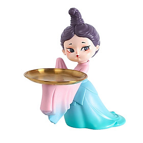 Serving Tray Figurine Sculptures Jewelry Trinket Storage Boxes Resin Statues
