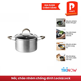 Nồi Lock&Lock Handycook LHD1142 Có Nắp Đậy 14cm - Màu Xám
