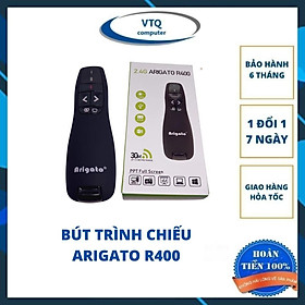 Mua Bút trình chiếu R400 Bút thuyết trình chỉ laser điều khiển từ xa R400 2.4Ghz (có bao da) dùng khi th	110uyết trình