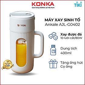 Mua Máy xay sinh tố Ankale di động cầm tay xay được đá thế hệ mới dung tích 400ml 10 lưỡi cắt thép không rỉ động cơ 80W  hàng chính hãng