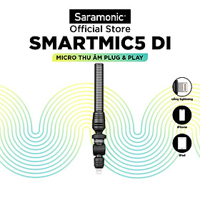 Hình ảnh Micro Thu Âm Không Dây Saramonic SmartMic5 Di Cho Điện Thoại Iphone & Thiết Bị IOS - Livestream / Podcast / Quay Vlog - Hàng Chính Hãng 