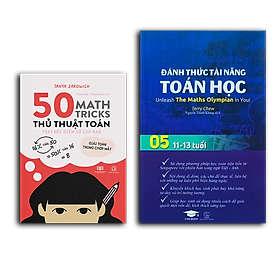 Combo sách Đánh thức tài năng toán học 5 và 50 thủ thuật toán ( 2 cuốn ), sách kiến thức toán học lớp 5 lớp 6 - Hiệu sách Genbooks