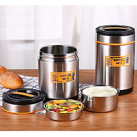 Mua CaMen Hộp Đựng Cơm Giữ Nhiệt Inox 304 1400Ml 3 ngăn Chống Tràn