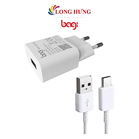 Combo cốc sạc Bagi 2A 1USB + Cáp USB Type-C 2.0 1.2m CB-C52 - Hàng chính hãng