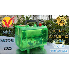 Hộp lon gas mini 4X - Giải pháp thay thế bình gas lớn 12Kg - HÀNG CHÍNH HÃNG