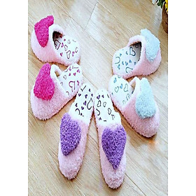 Dép bông đi trong nhà hình trái tim (giao màu ngẫu nhiên) - Size 38, 39