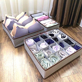Mua Set 3 hộp đựng đồ lót chia ngăn tủ gấp gọn tiện lợi