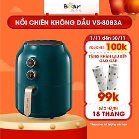 Mua Nồi Chiên Không Dầu Bear VS-8083A Công Nghệ Nhiệt Đối Lưu 360 Độ Chiên  Lòng Nồi Tráng Men Chống Dính  Vỏ Nhựa Cao Cấp An Toàn - Hàng Chính Hãng