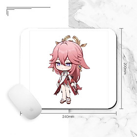 Mua Miếng di chuột in hình nhân vật YAE MIKO game GENSHIN IMPACT anime chibi miếng kê chuột miếng lót chuột