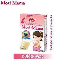Sữa bầu Morinaga Mori-Mama dành cho phụ nữ thời kỳ mang thai và cho con bú - hương vani 200gr