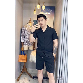 Bộ Đũi Nam Cổ Bẻ Chất Đũi Lụa Thái Thoáng Mát Thấm Hút Mồ Hôi