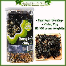 Rong đại dương cháy tỏi 100G / Không cay ko ớt / Thương hiệu Vườn Xanh Sạch