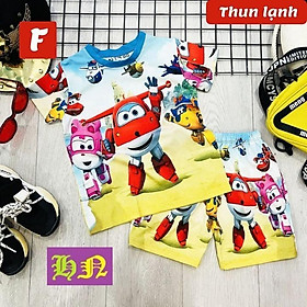Đồ bộ bé trai hình đội bay siêu đẳng 26-46kg- Đồ bộ đẹp - Vải thun lạnh in 3d sắc nét - HNStore115