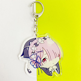 Móc khóa mica trong acrylic 2 mặt RE:ZERO - BẮT ĐẦU LẠI Ở THẾ GIỚI KHÁC anime chibi