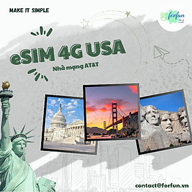 eSim 4G du lịch Mỹ [Giá rẻ - Hỗ trợ 24/7