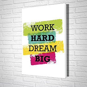 Mua Combo tranh Slogan văn phòng tạo động lực tiếng anh - Tranh canvas giá rẻ - Tặng đinh 3 chân không cần khoan tường