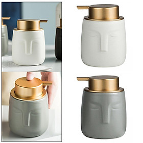 Modern Ceramic Soap Dispenser Lotion Bottle for Bathroom Kitchen Countertop