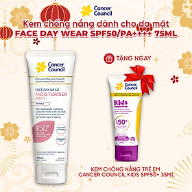 Kem chống nắng cho da mặt Cancer Council Face Day Wear SPF 50+/PA++++ 75ml