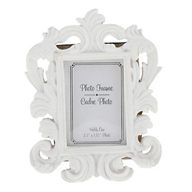2X Vintage Resin Photo Frame Picture Holder Home Table Decoration White