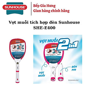 Mua Vợt muỗi tích hợp đèn SUNHOUSE SHE-E400 màu hồng