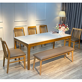 Mua Bộ Bàn Ăn Mùa Thu 5 Ghế 1 Bench