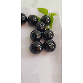 Hạt Lẻ rời Đá Mã Não Đen Đậm Đẹp phối vòng tay nam size lớn 20mm Hạt lẻ chuẩn hợp các Anh mạng Thuỷ , mệnh Mộc dành cho các anh cần hạt đá lẻ ạ