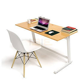 Bộ Bàn Oak-Z Vân Sồi Chân Trắng Và Ghế Eames Chân Gỗ Trắng IBIE TOOAZO12W-EAMSW