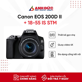 Mua Máy Ảnh EOS 200D II + Kit 18-55 IS STM - Hàng Chính Hãng